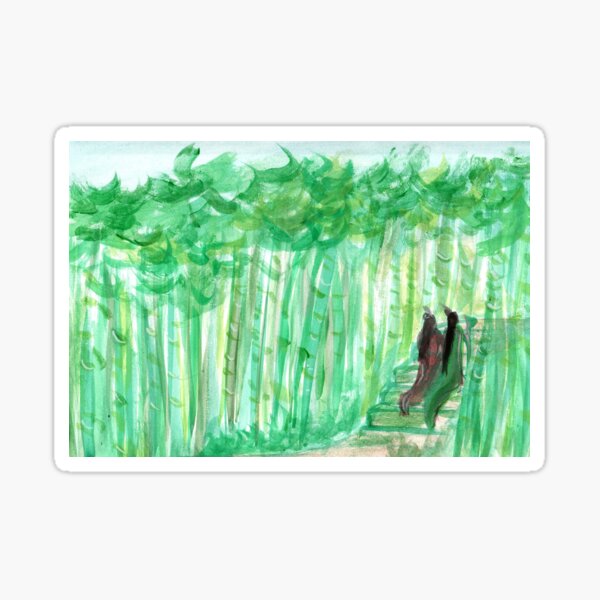 Bamboo forest walk Sticker