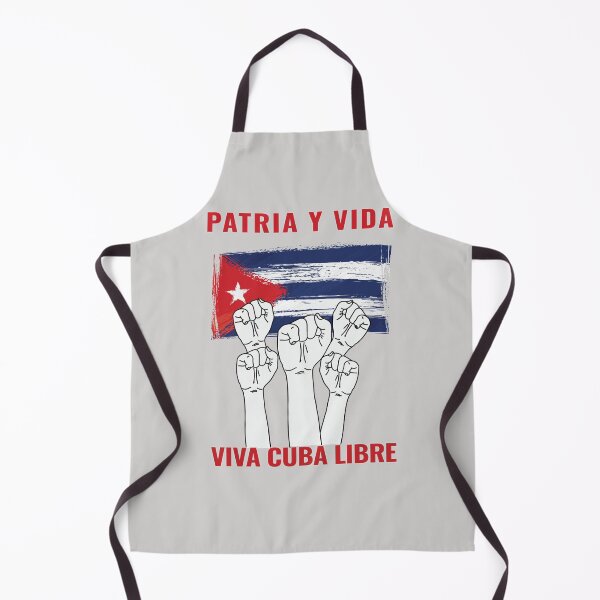 Item preview, PATRIA Y VIDA VIVA CUBA LIBRE DISTRESSED CUBAN FLAG designed and sold by Feline Rockstars.