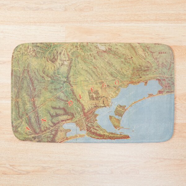 Item preview, Old San Diego CA Map (1915) Vintage America's Finest City Atlas designed and sold by BravuraMedia.