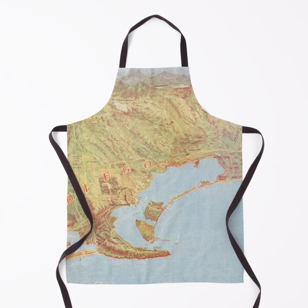 Item preview, Old San Diego CA Map (1915) Vintage America's Finest City Atlas designed and sold by BravuraMedia.