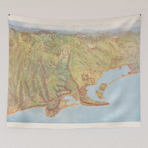 Item preview, Old San Diego CA Map (1915) Vintage America's Finest City Atlas designed and sold by BravuraMedia.