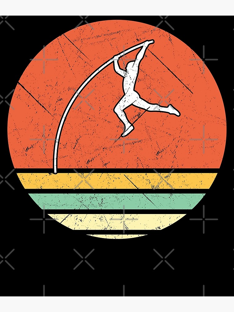 Pole Vault Shirt Retro Vintage Silhouette Distressed Gift