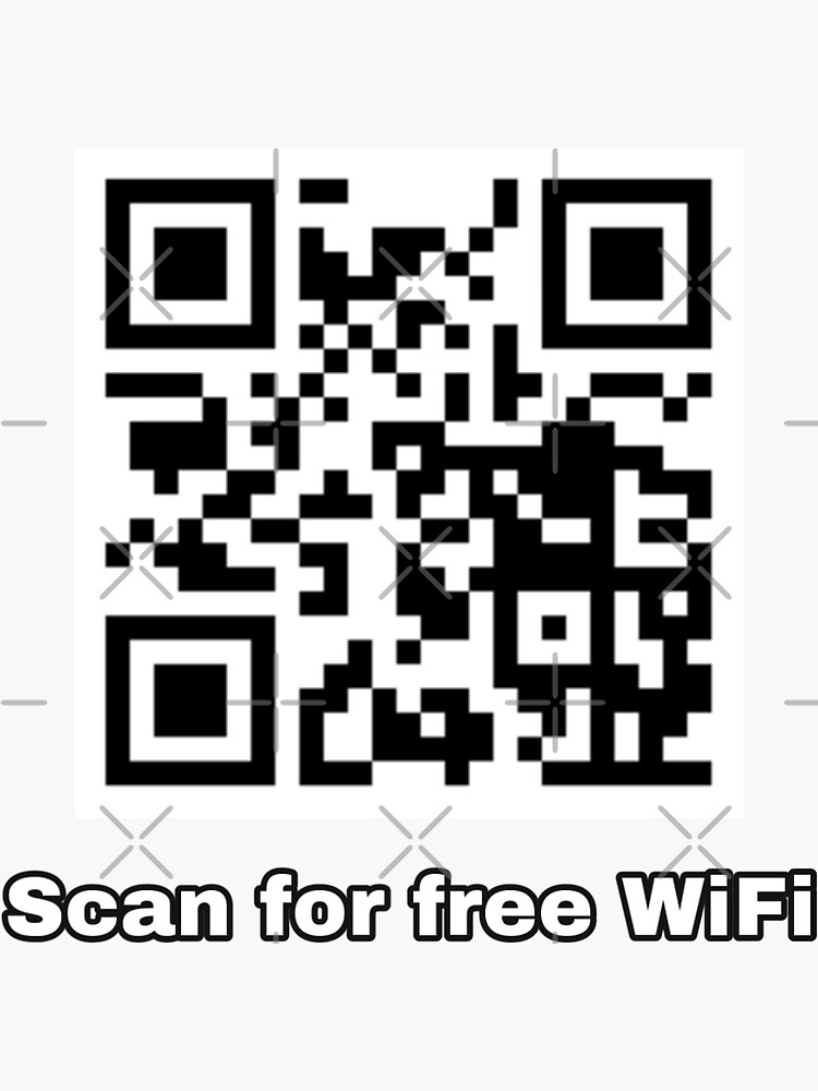 SCAN this Prank Rick roll  video never gonna give you up QR code  Sticker for Sale by rednumberone