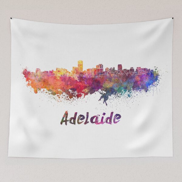 Item preview, Adelaide skyline in watercolor designed and sold by paulrommer.