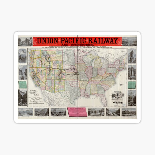 Item preview, 0407 Railroad Maps New map of the Union Pacific Railway the short quick and safe line to all points designed and sold by wetdryvac.
