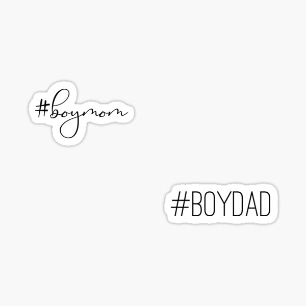 Boy mom boy dad Sticker