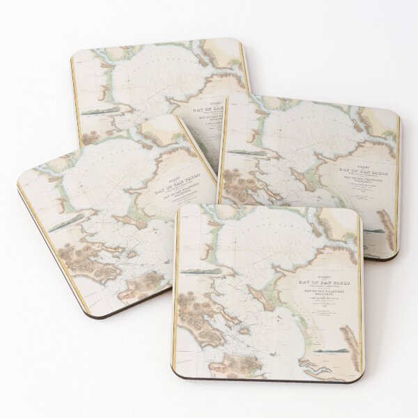 Item preview, Antiguo mapa de San Pablo y la bahía de San Rafael (1850) Carta náutica vintage de San Francisco California designed and sold by BravuraMedia.