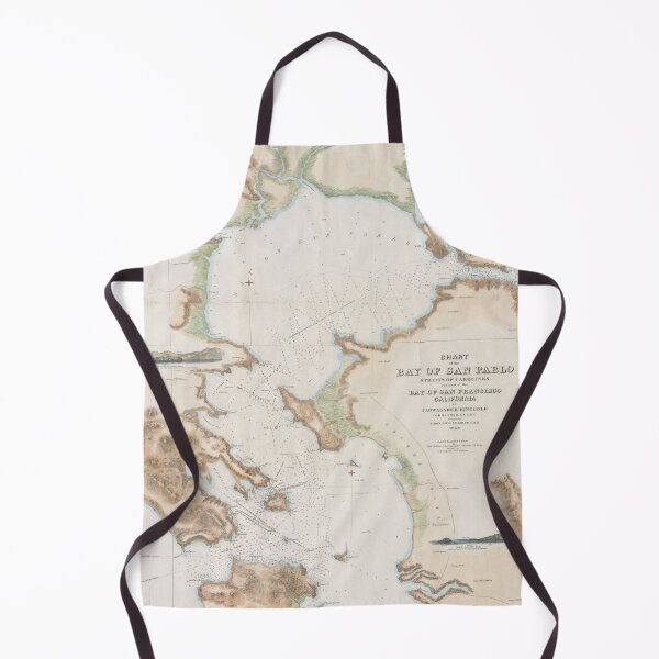 Item preview, Old San Pablo & San Rafael Bay Map (1850) Vintage San Francisco California Nautical Chart designed and sold by BravuraMedia.