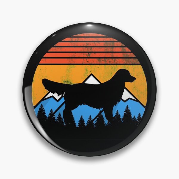 Item preview, Distressed Vintage Sunset Mountains and Forest Golden Retriever Dog Gift designed and sold by Guarddogdrive.