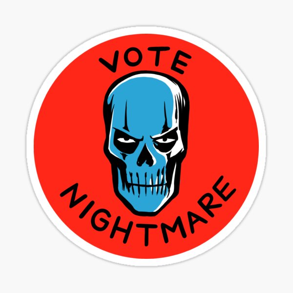 Vote Nightmare design Sticker