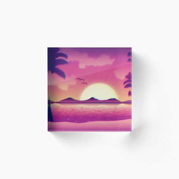 Sunset Acrylic Block