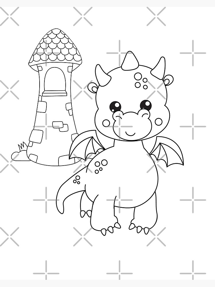 Baby Dragons Coloring Book: Cute designs for Kids and Adults to