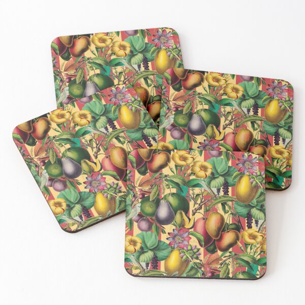Item preview, Retro Tropical Fruit and Flower Garden designed and sold by AntiqueImages.