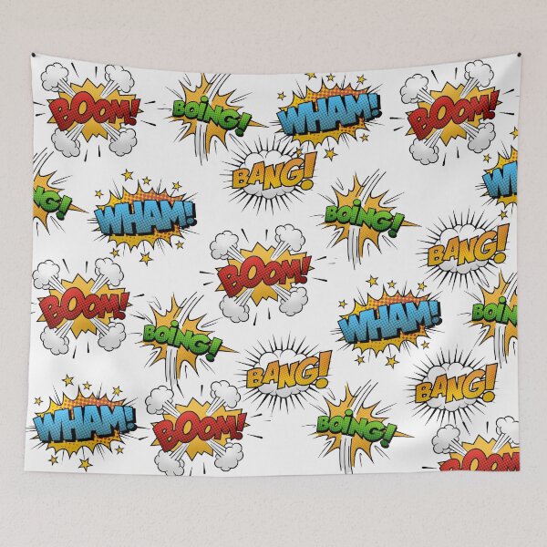 Item preview, Comic Onomatopoeia Speech Bubbles Boom Wham Bang Boing designed and sold by LashCreations.