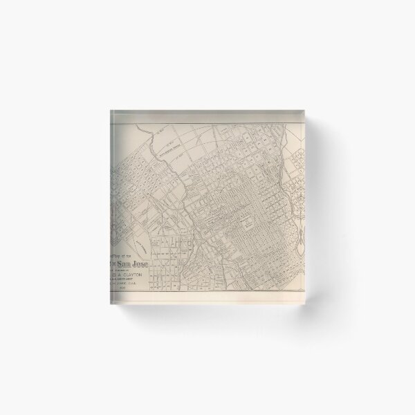 Item preview, Old San Jose CA Map (1888) Vintage Capital of Silicon Valley California Atlas designed and sold by BravuraMedia.