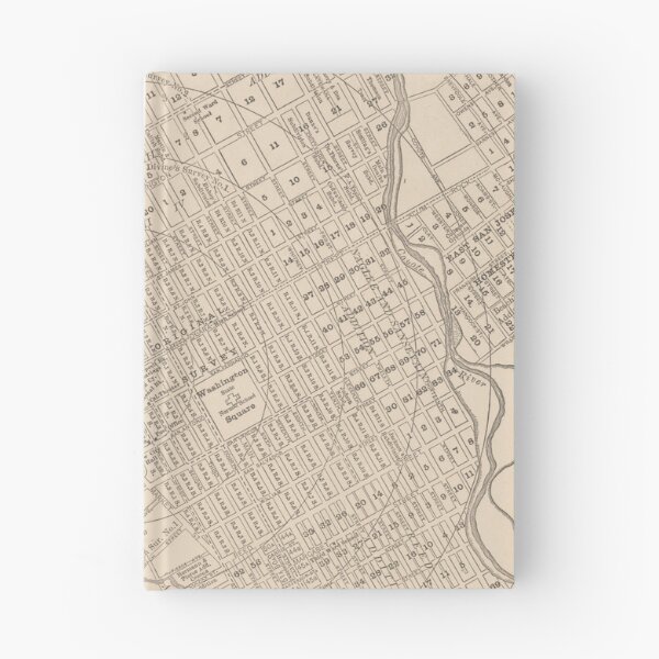 Item preview, Old San Jose CA Map (1888) Vintage Capital of Silicon Valley California Atlas designed and sold by BravuraMedia.