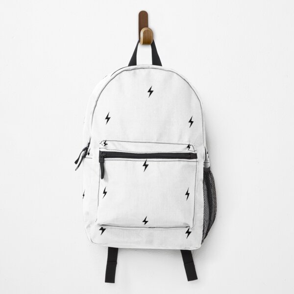 Neil Barrett Lightning Bolt Backpack in Black & White