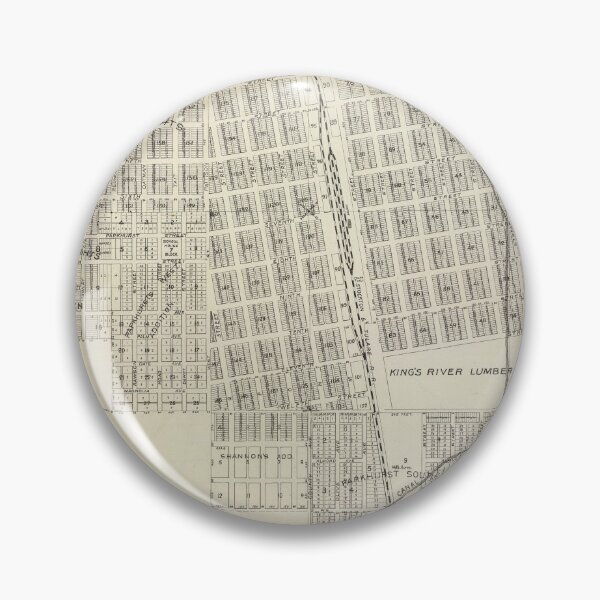 Item preview, Old Sanger CA Map (1891) Vintage Christmas Tree City California Atlas designed and sold by BravuraMedia.