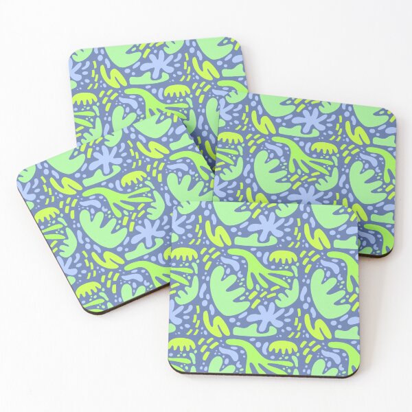 Item preview, Abstract marine pattern.Green algae on purple background. designed and sold by bezpra.