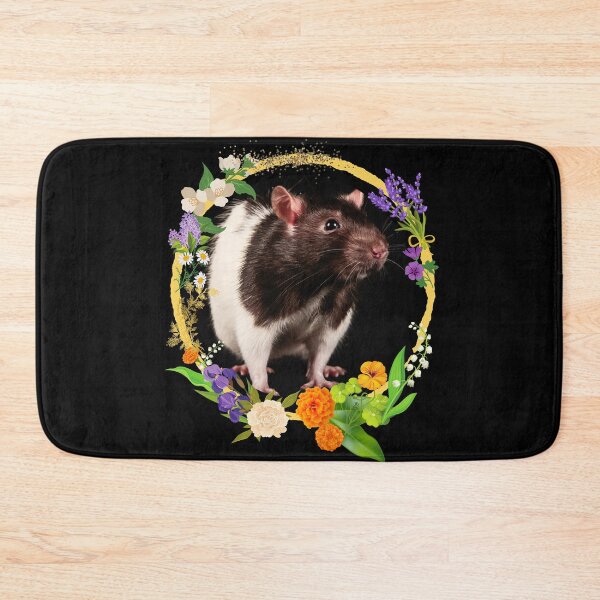 Item preview, Favorite Pet Rat In Colorful Flower Frame Design designed and sold by EarthArtDesigns.