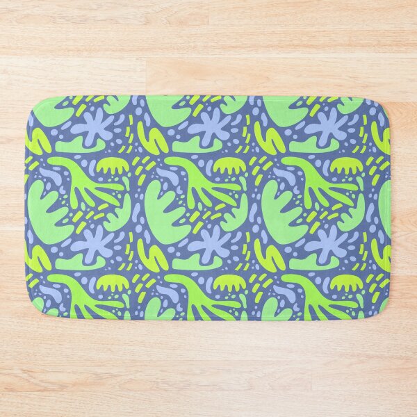 Item preview, Abstract marine pattern.Green algae on purple background. designed and sold by bezpra.