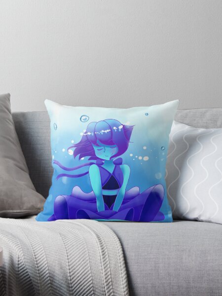 Underwater Lapis Throw Pillow