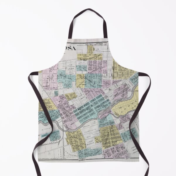 Item preview, Old Santa Rosa CA Map (1898) Vintage Northern California City & Street Atlas designed and sold by BravuraMedia.