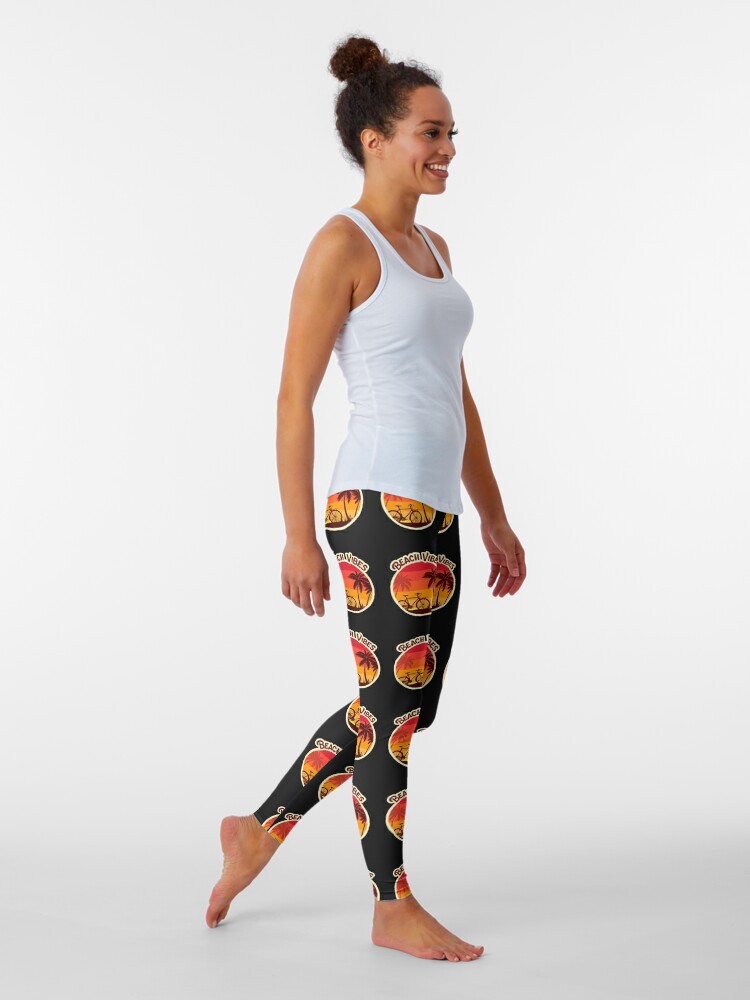 Disover Whats Up Beaches And Beach Vibes Leggings