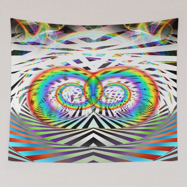 Aperçu de l'œuvre Optical Art Rainbow 6 (affiche psychédélique) créée et vendue par Discordant Dreams Art.