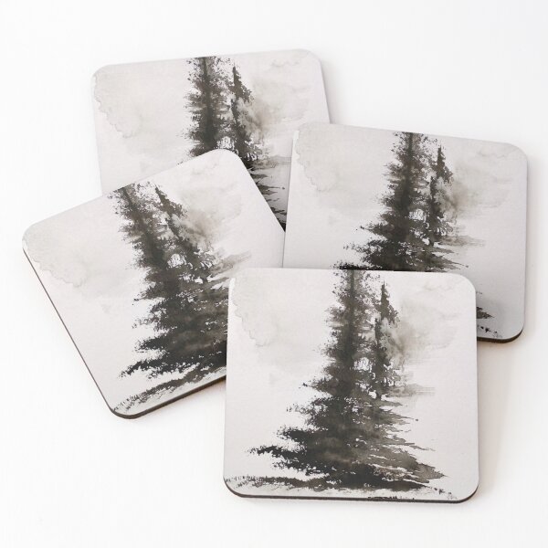 Item preview, Pine Trees In Early Morning Light designed and sold by ShaunMJonesArt.