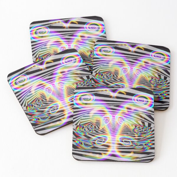 Artikelvorschau, Optical Art Rainbow 7 (psychedelisches Poster) entworfen und verkauft von Discordant Dreams Art.