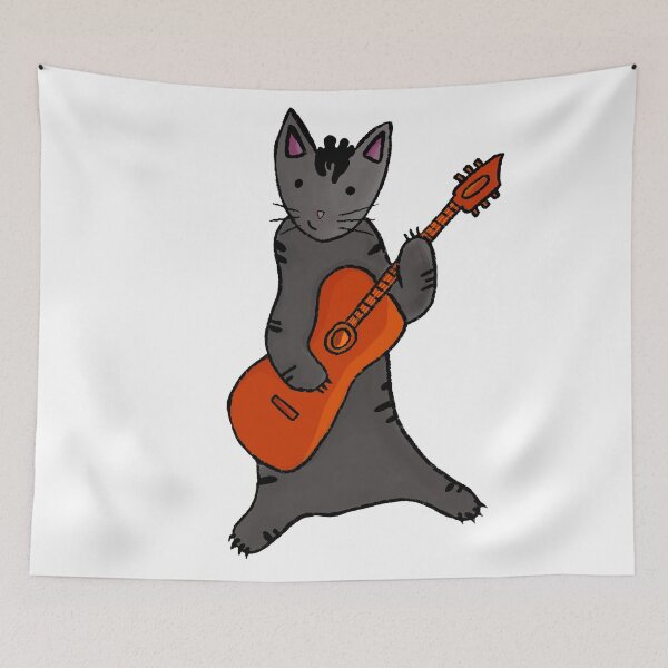 Item preview, Cat Play Guitar designed and sold by maisiriva.