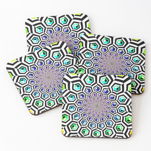Item preview, 'Rainbow' Isometric Geometric Abstract Retro Fractal Artwork designed and sold by Holmes-Ja.