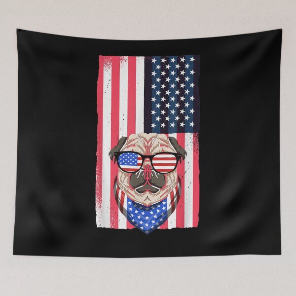 Item preview, Pug 4th Of July Dog Sunglasses Cute American Usa Flag  designed and sold by tashiav.