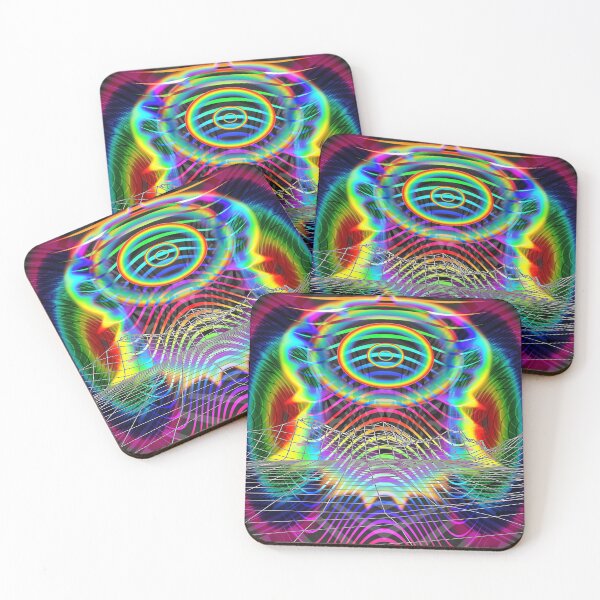 Artikelvorschau, Optical Art Rainbow 4 (Gradient) psychedelisches Postergeschenk entworfen und verkauft von Discordant Dreams Art.