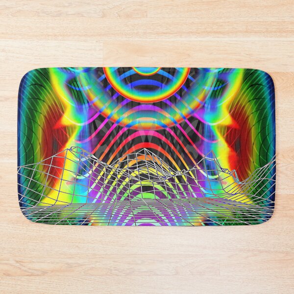 Artikelvorschau, Optical Art Rainbow 4 (Gradient) psychedelisches Postergeschenk entworfen und verkauft von Discordant Dreams Art.