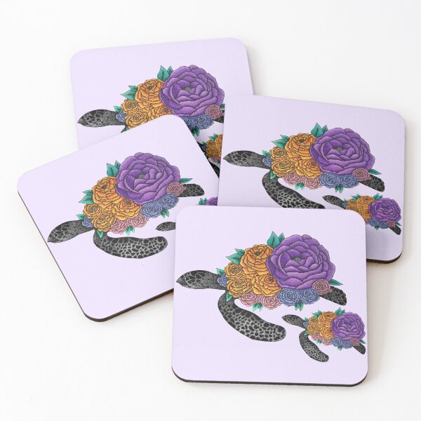 Item preview, Floral Turtle family designed and sold by Melville-Magic.