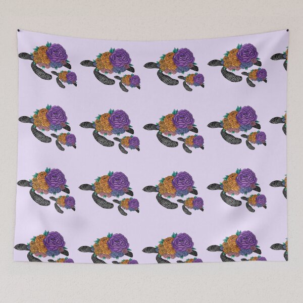 Item preview, Floral Turtle family designed and sold by Melville-Magic.