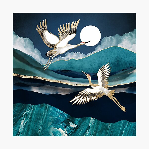 Item preview, Midnight Cranes designed and sold by spacefrogdesign.