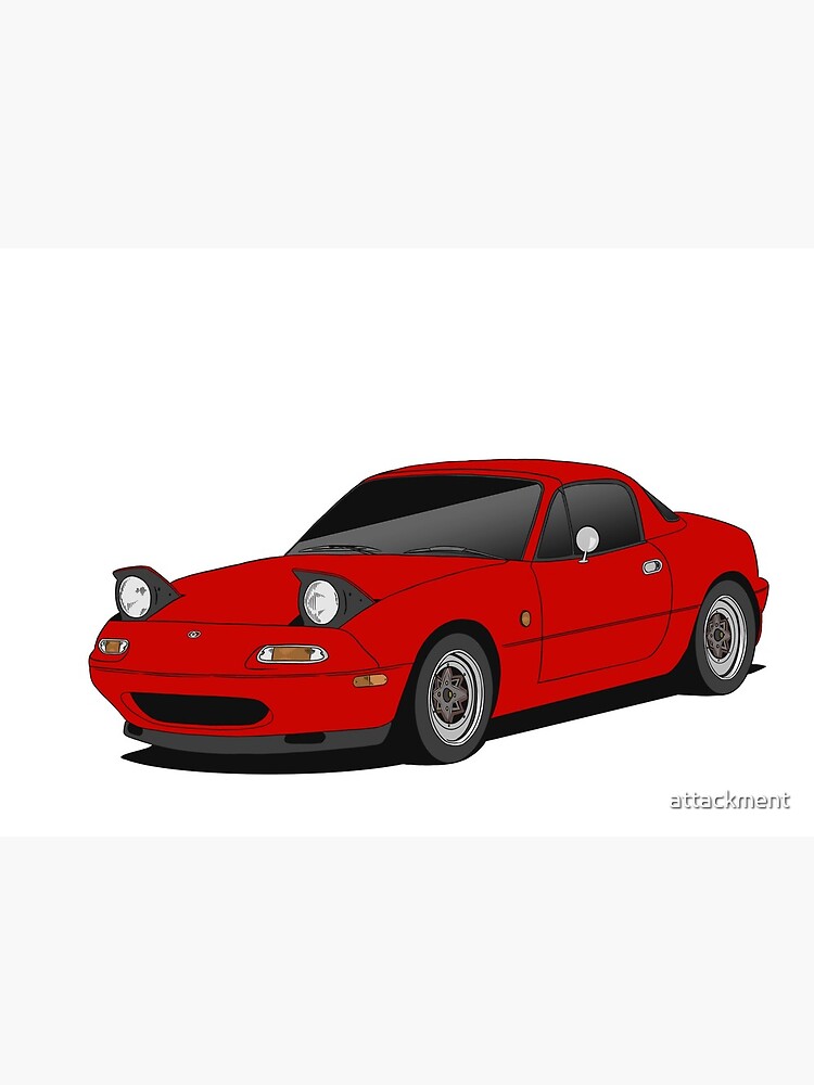 Mazda Miata (2) - Classic Red Art Board Print for Sale by