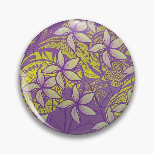 Item preview, Purple Polynesian Tribal Plumeria designed and sold by sunnthreads.