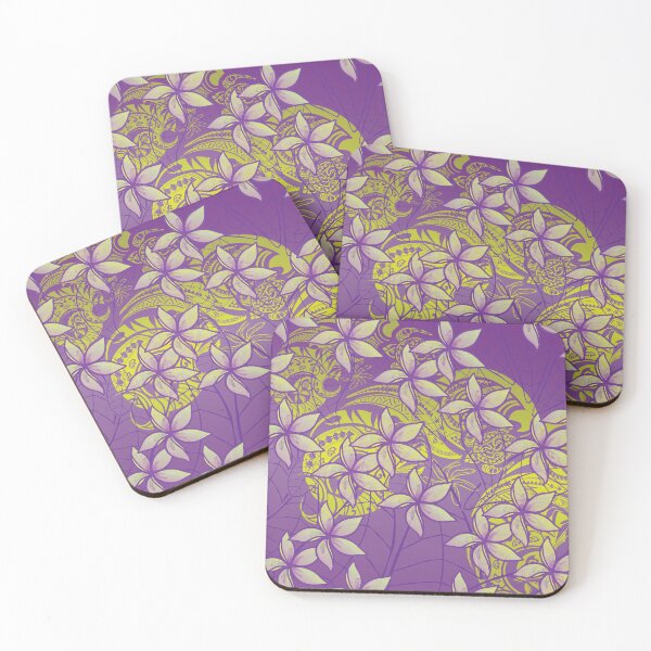 Item preview, Purple Polynesian Tribal Plumeria designed and sold by sunnthreads.