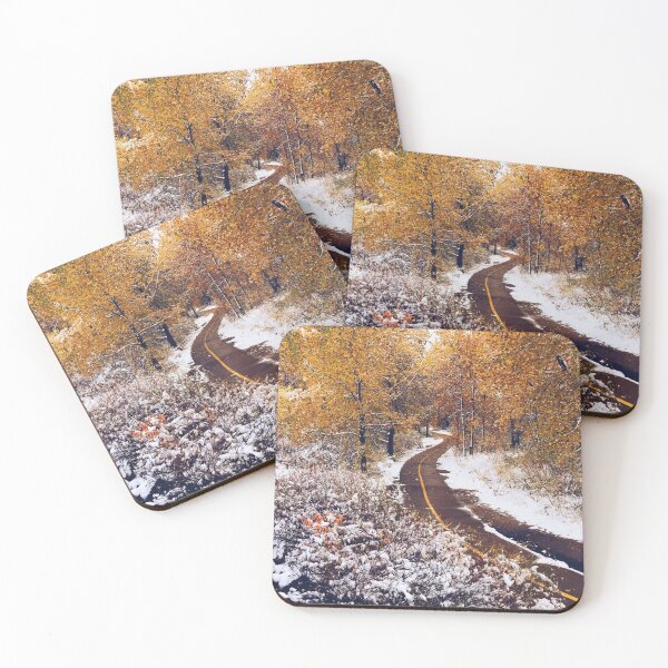 Item preview, Autumn Fall Leaves Trail Solitude Snow designed and sold by MadeByStorm.
