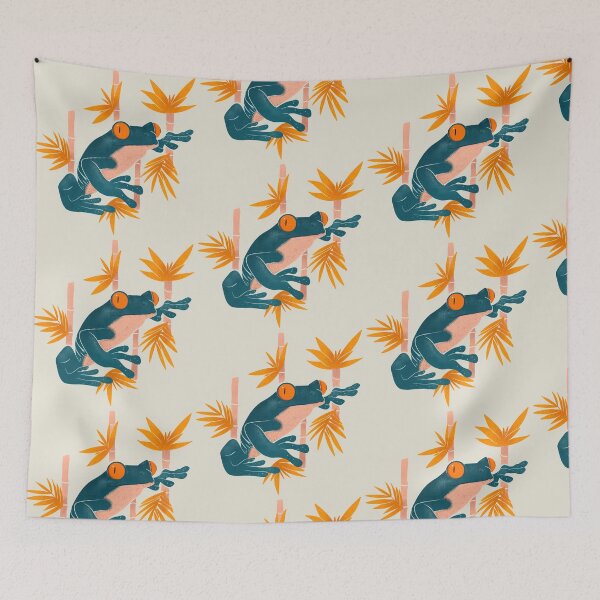 Item preview, Tree frog on Bamboo designed and sold by ChloesNook.