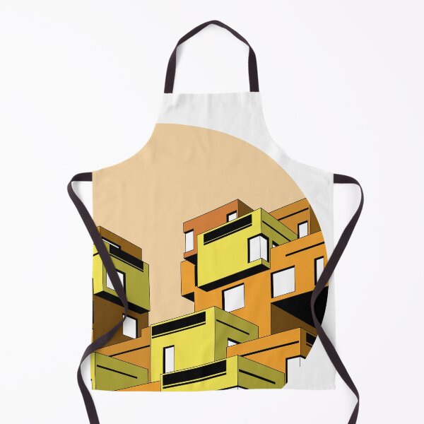 Item preview, Habitat 67 Warm Print, Print, Montreal, Canada Print, Brutalist, Brutalism, Architecture designed and sold by sketchingarchi.