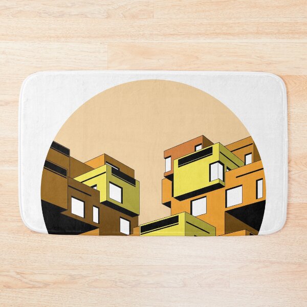Item preview, Habitat 67 Warm Print, Print, Montreal, Canada Print, Brutalist, Brutalism, Architecture designed and sold by sketchingarchi.