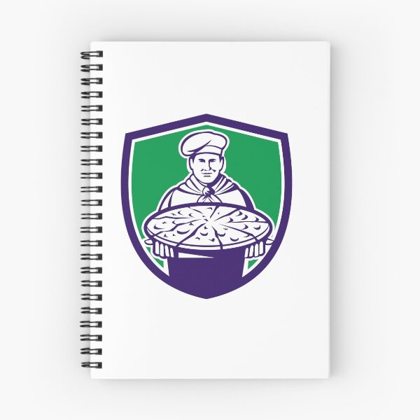Item preview, Chef Cook Serving Pizza Crest Retro designed and sold by patrimonio.
