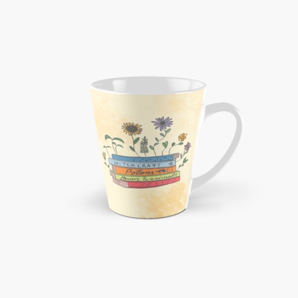 Witchy Books with Flowers Tall Mug