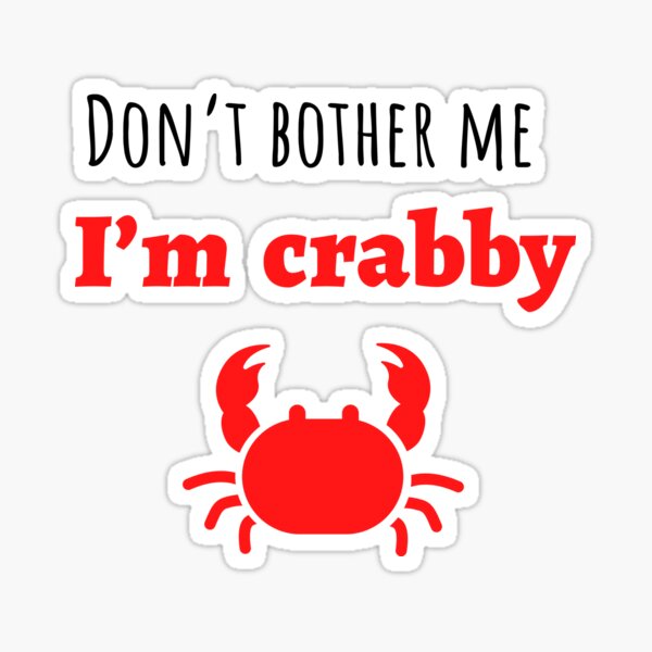 &ldquo;Angry crab " Sticker for Sale by Lu-Narte | Redbubble
