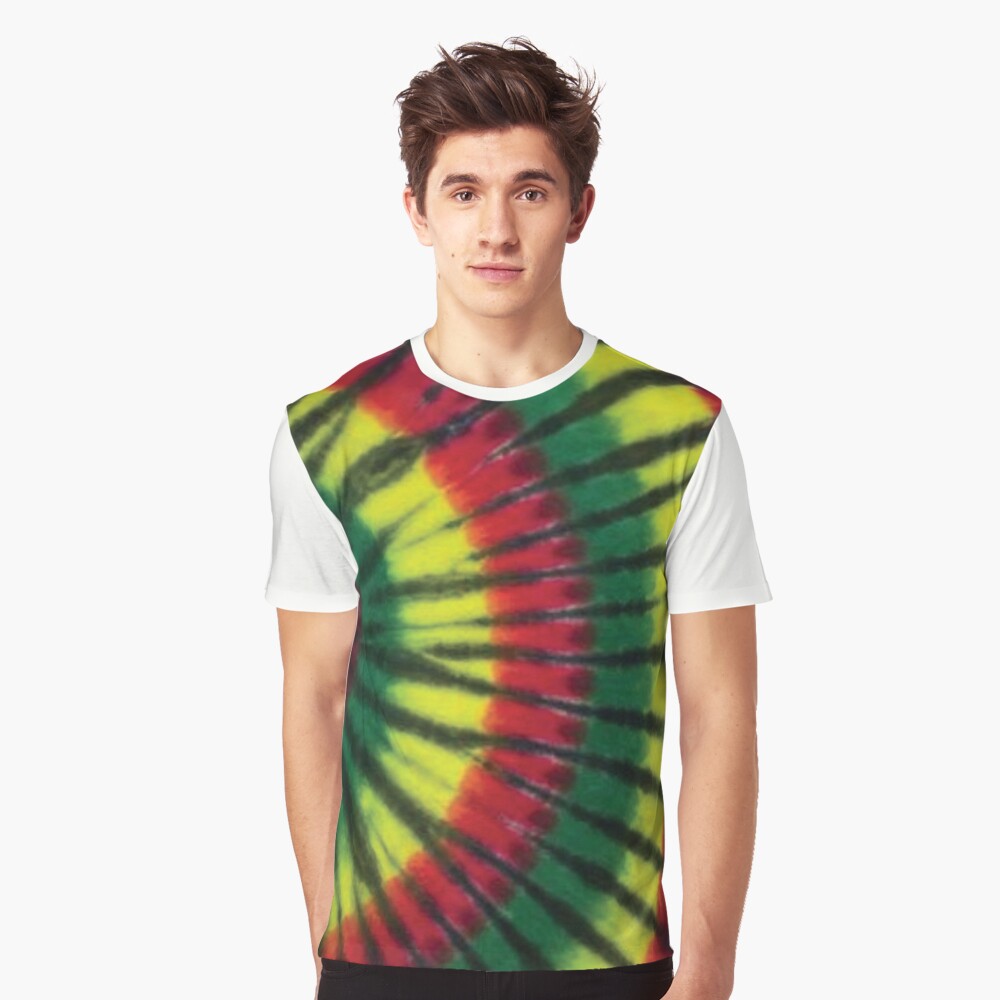 【SATIIIZ】Rudis Printing Dyeing T-shirt Find Your Tru Zen Rainbow Skully ~ Cotton Tie Dye T-Shirt